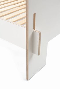 Moormann Siebenschläfer Bed met hoofdeinde - zwart - wit (FU) - 160 x 200 cm