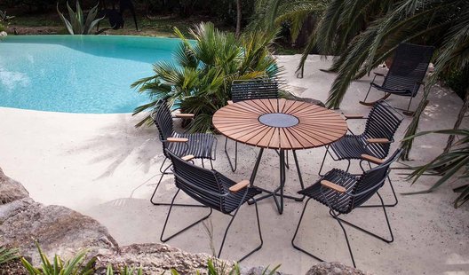 HOUE CLICK Eetkamerstoel met lage rugleuning - zwart