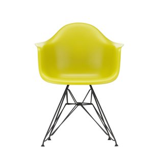 Vitra DAR Eames Plastic Armchair - zwart - mosterd RE