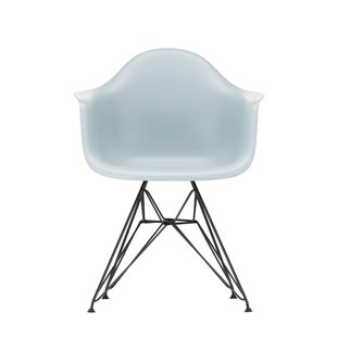 Vitra DAR Eames Plastic Armchair - zwart - ijsgrijs RE