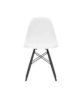 Vitra DSW Eames Plastic Side Chair - esdoorn zwart - wit