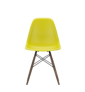 Vitra DSW Eames Plastic Side Chair - donkere esdoorn - mosterd RE