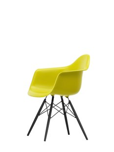 Vitra DAW Eames Plastic Armchair - esdoorn zwart - mosterd RE