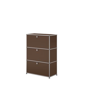 USM Haller Highboard 1x3 - 3 kleppen - 22 bruin