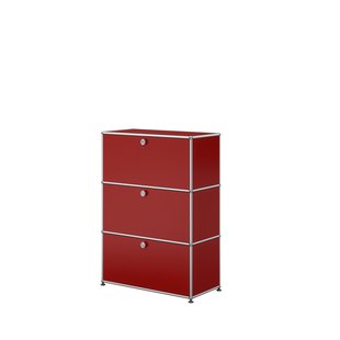 USM Haller Highboard 1x3 - 3 kleppen - 23 robijnrood