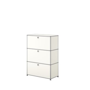USM Haller Highboard 1x3 - 3 kleppen - 24 zuiverwit