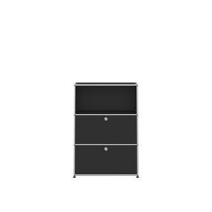 USM Haller Highboard 1x3 - 2 kleppen - 30 grafietzwart