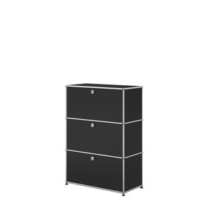 USM Haller Highboard 1x3 - 3 kleppen - 30 grafietzwart