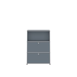 USM Haller Highboard 1x3 - 2 kleppen - 32 middengrijs