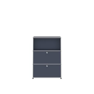 USM Haller Highboard 1x3 - 2 kleppen - 33 antracietgrijs