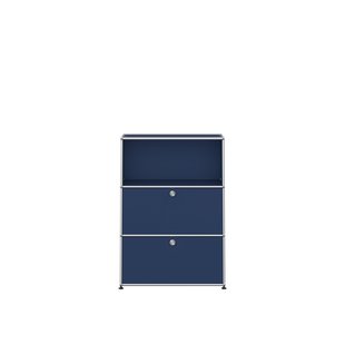 USM Haller Highboard 1x3 - 2 kleppen - 34 staalblauw