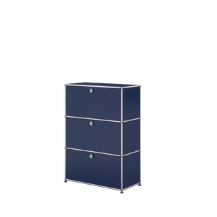 USM Haller Highboard 1x3 - 3 kleppen - 34 staalblauw