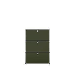 USM Haller Highboard 1x3 - 3 kleppen - USM 36 olivgrün