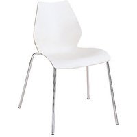 Kartell Maui stoel - zinkwit - chroom