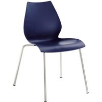 Kartell Maui stoel - marineblauw - chroom