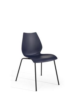 Kartell Maui stoel - marineblauw - zwart
