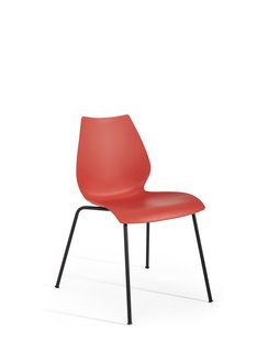 Kartell Maui stoel - zwart - karmijnrood