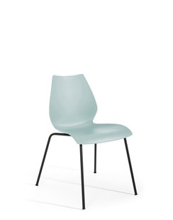 Kartell Maui stoel - lichtblauw - zwart