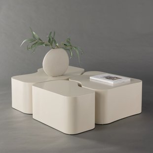 Nohr Organische Salontafel 'Tri' Set van 3 stuks, kleur Beige