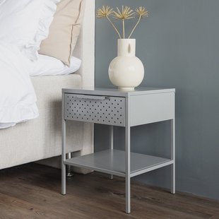 Nohr Nachtkastje 'Teesha' 40 x 40cm, kleur Lichtgrijs