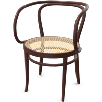 Thonet 209/ 209 M stoel - Rietvlechtwerk met ondersteunende kunststof - mahonie gebeitst