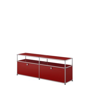 USM Haller Vitrine sideboard M - 2 kleppen - 23 robijnrood