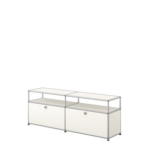 USM Haller Vitrine sideboard M - 2 kleppen - 24 zuiverwit