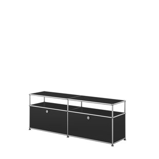 USM Haller Vitrine sideboard M - 2 kleppen - 30 grafietzwart