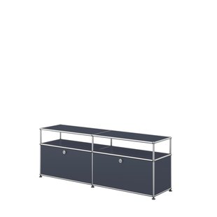 USM Haller Vitrine sideboard M - 2 kleppen - 33 antracietgrijs