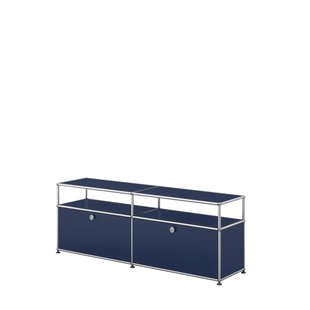 USM Haller Vitrine sideboard M - 2 kleppen - 34 staalblauw