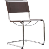 Thonet S 33/ S 33 N - kunststofglijder zwart met vilt - bruin