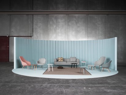 HAY About A Lounge Chair Low AAL 81 - Kvadrat Hallingdal 110 - beige / lichtgrijs - gepolijst aluminium