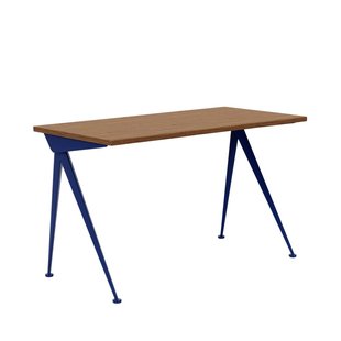 Vitra Compas Direction - Prouvé Bleu Marcoule - Amerikaanse Notenhout