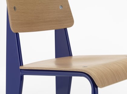 Vitra Standard - Stoel - Eiken licht - Prouvé Bleu Marcoule