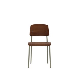 Vitra Standard - Stoel - Walnoot - zwart gepigmenteerd - Prouvé Gris Vermeer