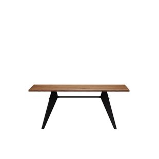 Vitra EM Table - diepzwart - Amerikaanse Notenhout - 180 cm