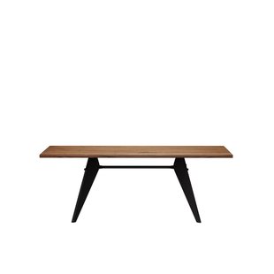 Vitra EM Table - diepzwart - Amerikaanse Notenhout - 200 cm