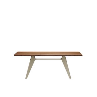 Vitra EM Table - Prouvé Blanc Colombe (écru) - Amerikaanse Notenhout - 200 cm