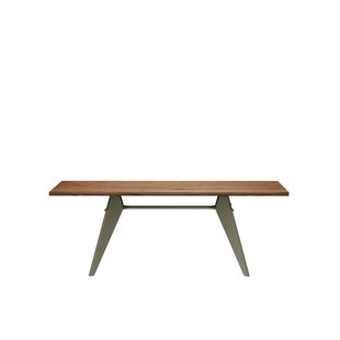 Vitra EM Table - 200 cm - Amerikaanse Notenhout - Prouvé Gris Vermeer