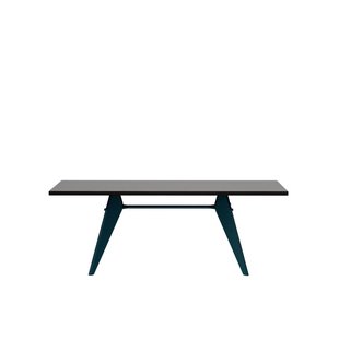 Vitra EM Table - Prouvé Bleu Dynastie - Eiken donker gebeitst massief - 200 cm
