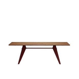 Vitra EM Table - japanese red - Amerikaanse Notenhout - 220 cm