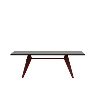 Vitra EM Table - japanese red - Eiken donker gebeitst massief - 220 cm