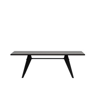 Vitra EM Table - diepzwart - Eiken donker gebeitst massief - 220 cm
