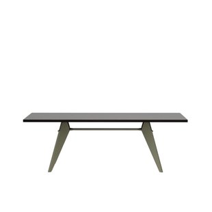 Vitra EM Table - 220 cm - Eiken donker gebeitst massief - Prouvé Gris Vermeer