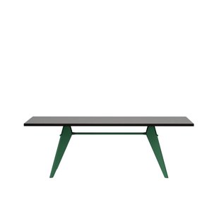 Vitra EM Table - 220 cm - Eiken donker gebeitst massief - Prouvé Blé Vert