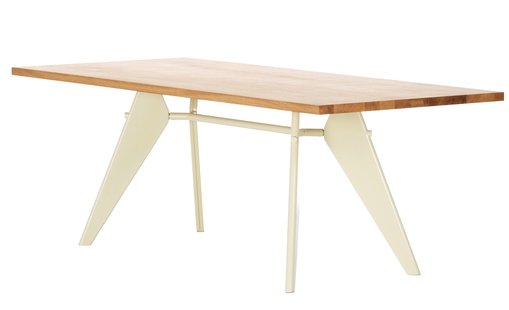 Vitra EM Table - Prouvé Blanc Colombe (écru) - Eiken - 240 cm