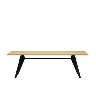 Vitra EM Table - diepzwart - Eiken - 240 cm