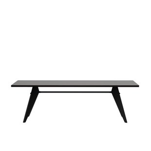 Vitra EM Table - diepzwart - Eiken donker gebeitst massief - 240 cm