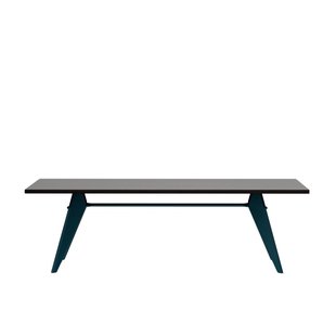 Vitra EM Table - Prouvé Bleu Dynastie - Eiken donker gebeitst massief - 240 cm