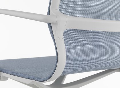 Vitra Physix bureaustoel - Wieltjes voor harde bodems - soft grey - 09 ijsgrijs - gepolijst